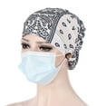 thumbnail image 1 of PoureLoom Cotton Scrub Cap with Buttons Nurse Cap with Sweatband for Women Adjustable Working Hat Satin Lined or Unlined White One Size, 1 of 1