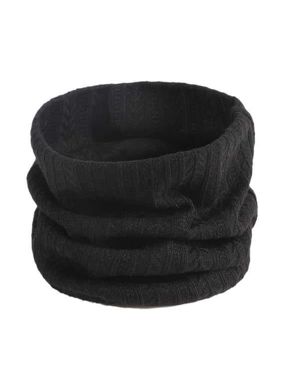 Fall Winter Women Scarves Cable Knitted Scarf For Women Warm Neck Warmer Cold Weather Black One Size