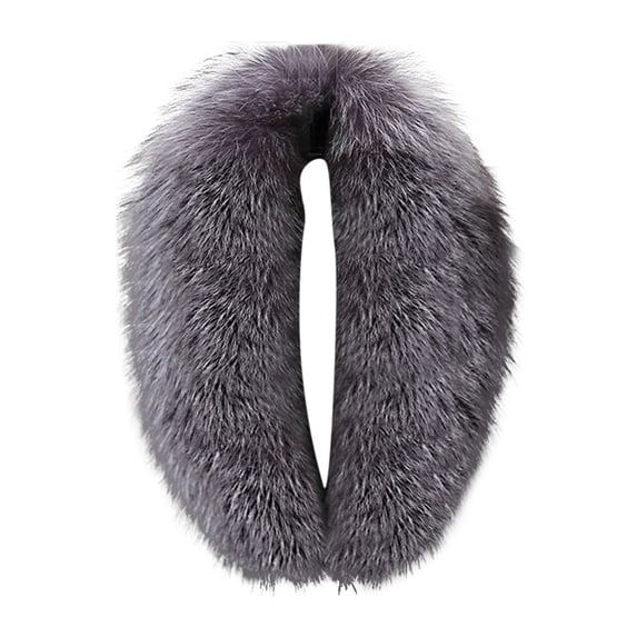 PoureLoom Faux Fur Scarf Collar for Women - Winter Neck Warmer Elegant Windproof Fur Shawl for Coat Jacket & Costume Accessories G One Size