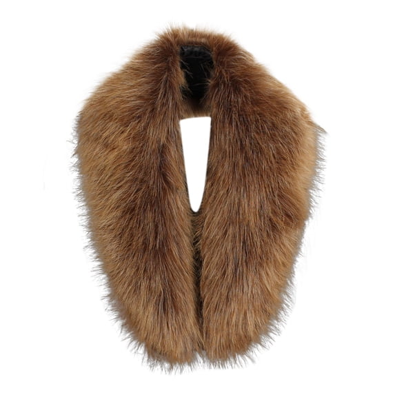 PoureLoom Fluffy Faux Fox Fur Shawl Womens Wedding 1920s Party Stole Shrug Neck Warmer Collar Winter Fur Scarf Shawl F One Size