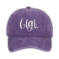 thumbnail image 1 of PoureLoom Gigi Ever Embroidered Low Profile Baseball Cap Women's Washed Cotton Adjustable Casual Dad Hat for Mother's Day Purple A, 1 of 2