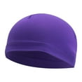 thumbnail image 1 of PoureLoom Men Women Stretch Skull Cap Helmet Liner, Quick Dry Sweat Wicking Beanie, Outdoor Cycling Motorcycle Running Tactical Headwrap Purple One Size, 1 of 1