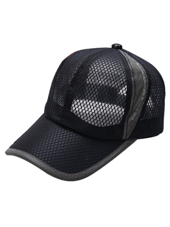 Mesh Hats For Men Breathable Full Mesh Caps For Men Quick Dry Cooling Caps For Women Lightweight Trucker Sports Hats Black One Size