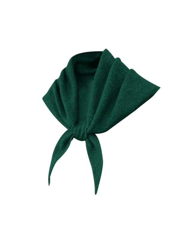 Scarf for Women - Parisian Versatile Knit Triangle Wrap, Hooded Neck Gaiter & Headscarf Army Green One Size