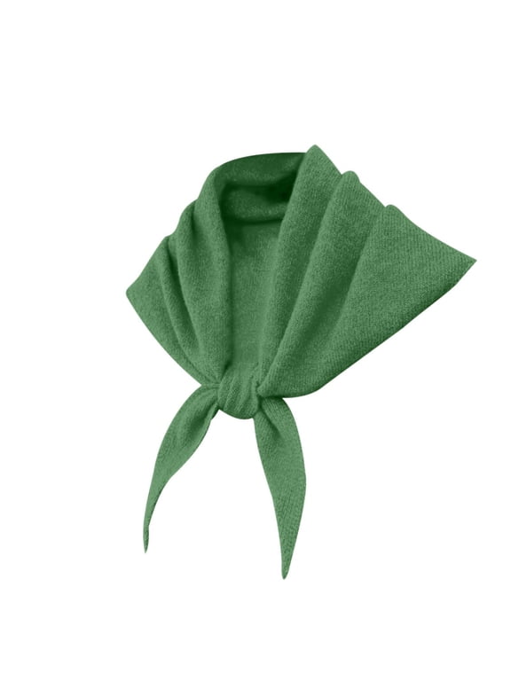 Scarf for Women - Parisian Versatile Knit Triangle Wrap, Hooded Neck Gaiter & Headscarf Green One Size