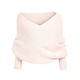 thumbnail image 1 of PoureLoom Scarf with Sleeves for Women Crochet Knitted Dressy Wrap Shawl Fall Winter Multifunctional Blanket Scarves Sweater Beige One Size, 1 of 3