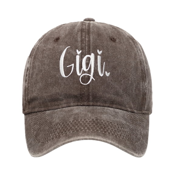PoureLoom Soft Baseball Hat Embroidered Dad Hat Super Gigi Grandma Grandmother Men & Ladies Baseball Cap Cotton Coffee A