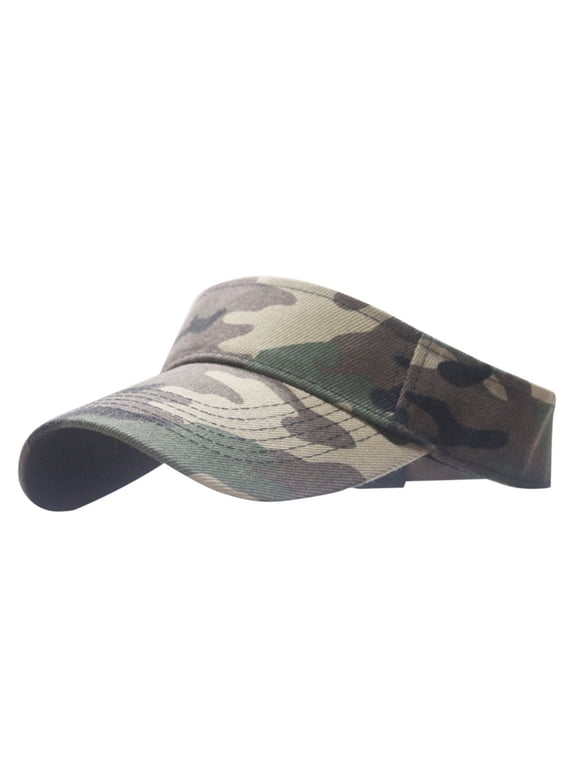 Sport Sun Visor Hats Dacron Camouflage Outdoor Tennis Running Visors Caps Empty Top Baseball Beach Cap for Men Women X1 A One Size