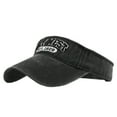 thumbnail image 1 of PoureLoom Sports Sun Visor Hats Adjustable Cooling Athletic Visors Hat Baseball Cap for Women Men Golf Tennis Cycling Running Washed Cotton Embroidered Open‑Top Cap Black One Size, 1 of 3