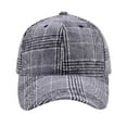thumbnail image 1 of PoureLoom Unisex Vintage Tartan Plaid Baseball Hat, Brown Curved Brim Cap, Adjustable Fall Winter Outdoor Daily Dad Hat B One Size, 1 of 1