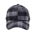 thumbnail image 1 of PoureLoom Unisex Vintage Tartan Plaid Baseball Hat, Brown Curved Brim Cap, Adjustable Fall Winter Outdoor Daily Dad Hat Gray One Size, 1 of 1