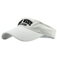 thumbnail image 1 of PoureLoom Visor Hat for Men & Women Sun Visor Cap for Sports Tennis Golf Running Beach Outdoor Caps Hats Visors Lightweight Adjustable Washed Cotton Sunvisor White One Size, 1 of 3