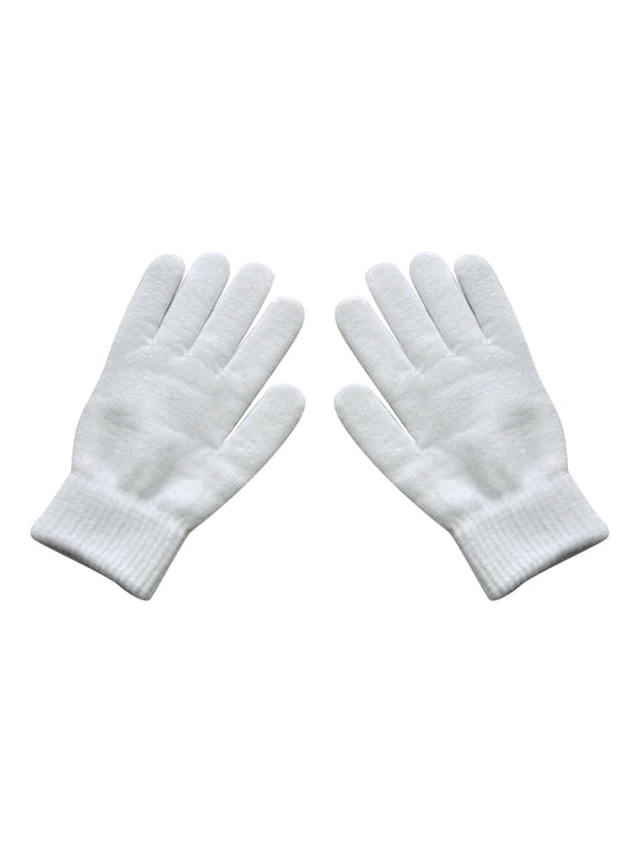 Winter Gloves Touch Screen Water Resistant Windproof Thermal for Running Cycling Driving Hiking for Men Women White One Size