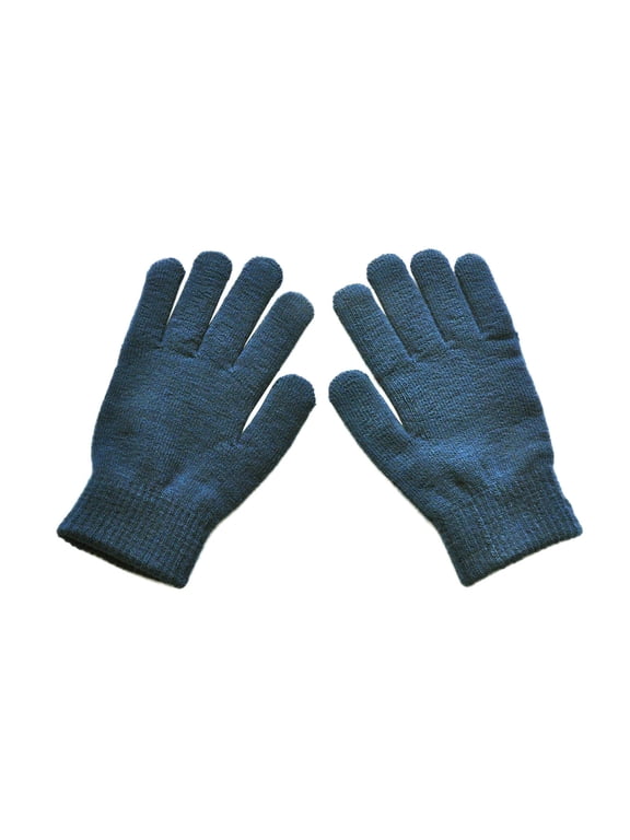 Winter Gloves for Women Warm Touch Screen Ladies Windproof Thermal Knit Fleece Lined Gloves for Cold Weather Light Blue One Size