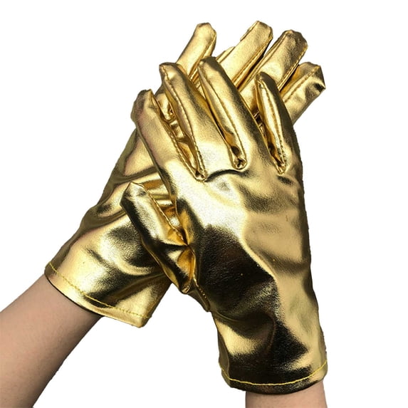 PoureLoom Winter Leather Gloves for Women, Warm Touchscreen Driving Texting Lined Gloves Gold One Size