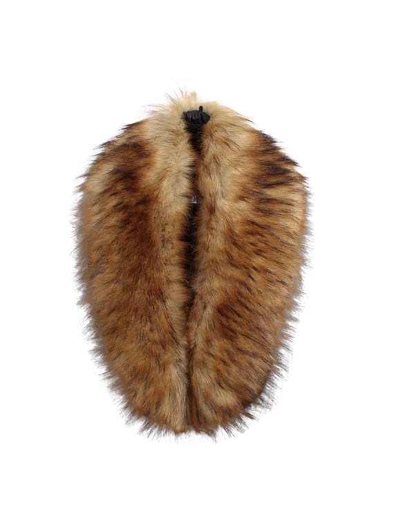 Women Faux Fur Collar Winter Neck Warmer Scarf Wrap B One Size