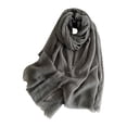 thumbnail image 1 of PoureLoom Women Wrinkle Tassels Spring Autumn Cotton Linen Long Scarf Summer Shawl Dark Gray One Size, 1 of 5