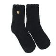 thumbnail image 1 of PoureLoom Womens Fuzzy Slipper Socks Warm Winter Thermal Thick Winter Socks Non-slip Fuzzy Socks for Women Sleep Comfy Fluffy Socks with Grips Thick Plush Slipper Women Thick Socks Black One Size, 1 of 4