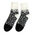 thumbnail image 1 of PoureLoom Womens Super Soft Fuzzy Cozy Home Sleeping Socks Microfiber Winter Warm Slipper Socks Black One Size, 1 of 1