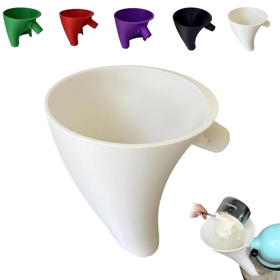 Pouring Chute for KitchenAid Stand Mixers, Anti-Spill Ingredient Funnel Accessory
