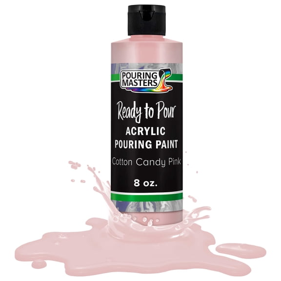 Pouring Masters Cotton Candy Pink Pouring Paint - Premium 8 Ounce Pre-Mixed Water-Based