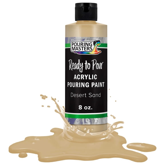 Pouring Masters Desert Sand Pouring Paint - Premium 8 Ounce Pre-Mixed Water-Based