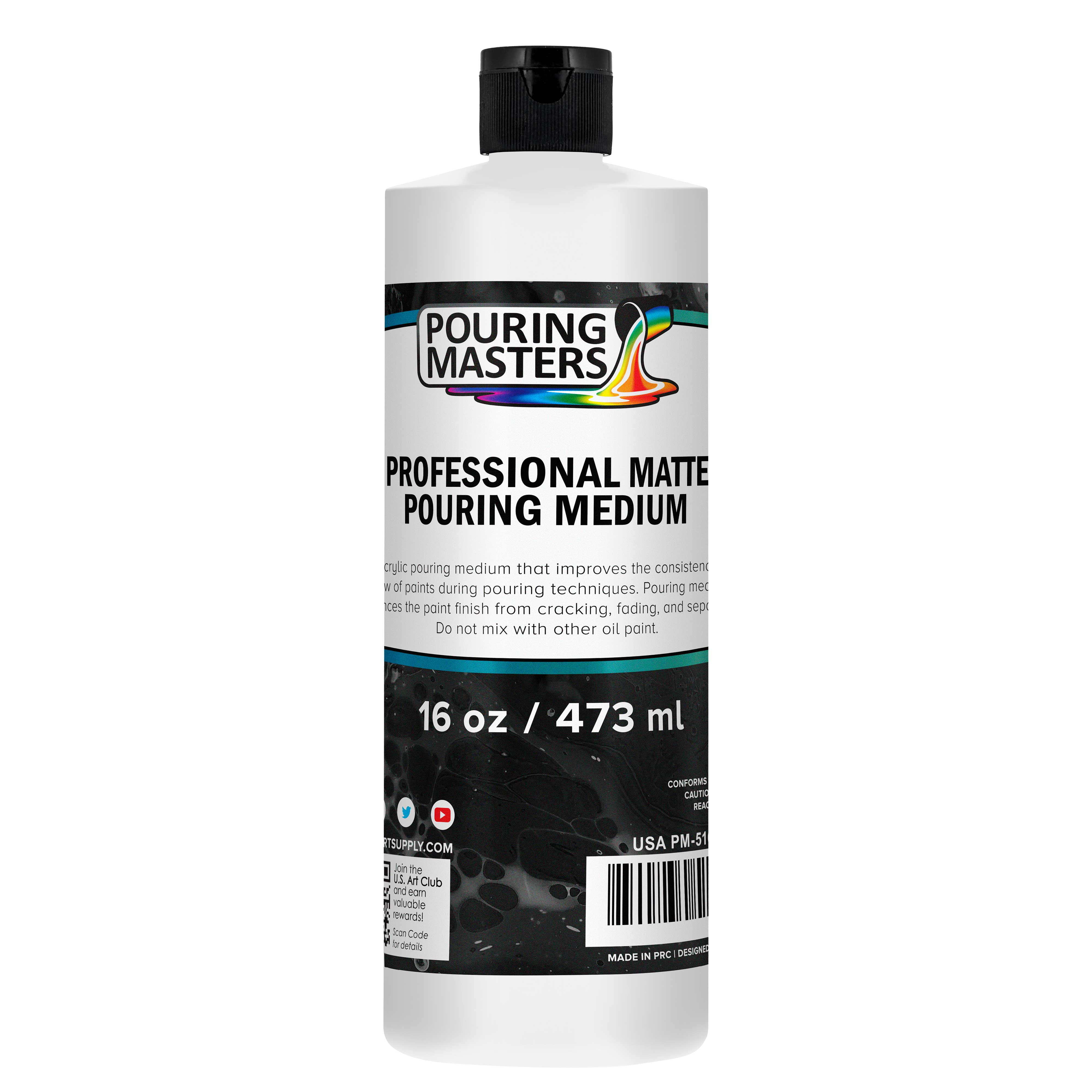 Pouring Masters Professional Matte Pouring Effects Medium, 16 oz. (Pint
