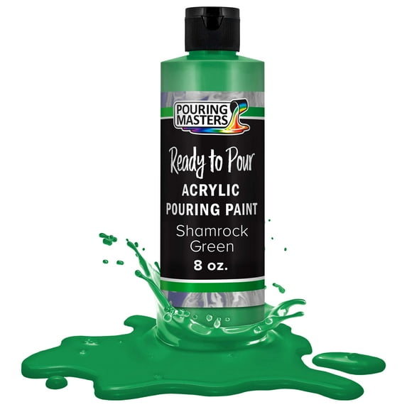 Pouring Masters Shamrock Green Acrylic Ready to Pour Pouring Paint - Premium 8-Ounce Pre-Mixed Water-Based