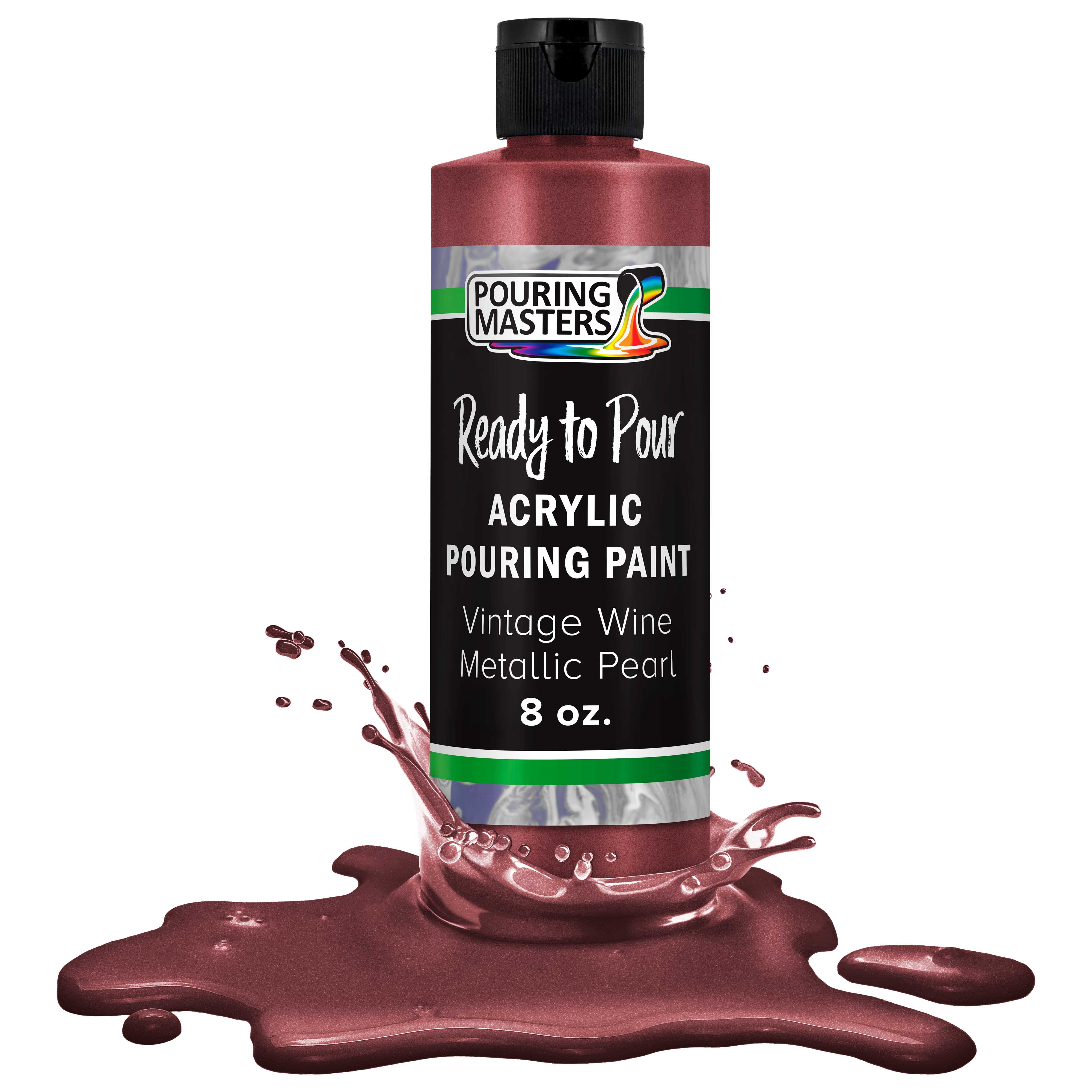 Pouring Masters Professional Acrylic Pearlescent Mixing Effects Medium, 8  oz. Bottle - Create Pearl Iridescent Metallic Effects, Improve Flow  Consistency, Artist Techniques, Mix with Art Acrylic Paint 