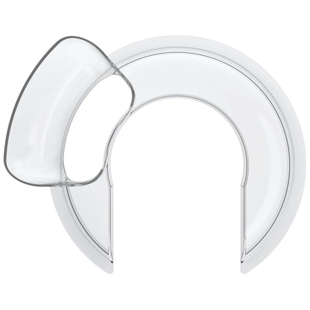 Pouring Shield for KitchenAid 4.5-5QT Mixer Bowl (Stainless Steel, Glass, Ceramic) - Secure Fit Splash Guard Compatible for KitchenAid Tilt-Head Stand Mixers and Dishwasher Safe