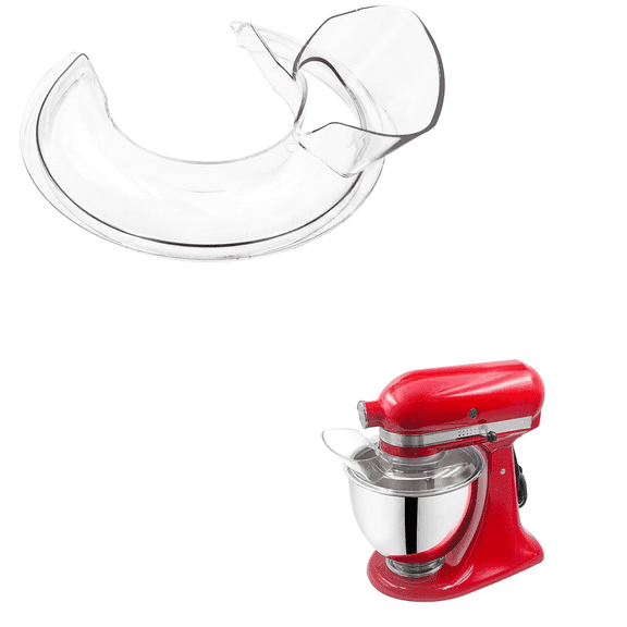 Pouring Shield for KitchenAid- Splash Guard with Removable Pouring Chute for KitchenAid 5.5-7 Quart Bowl-Lift Stand Mixer Prevents Mess and Flour Dust Mixer Accessories and Attachments
