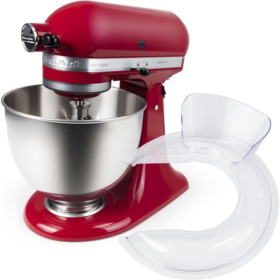 Pouring Shield for Kitchenaid Mixer Bowl 4.5-5QT, Bowl Cover Splash Guard for KitchenAid Tilt-Head Stand Mixer, Fits Stainless Steel/Glass/Ceramic Bowls and Dishwasher Safe