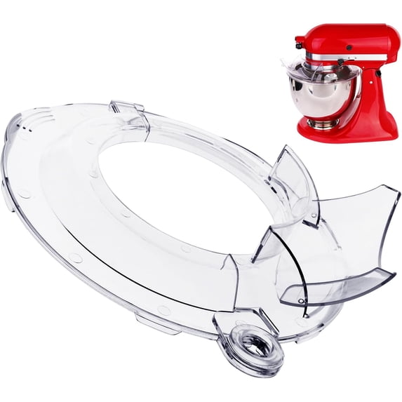 Removable Pouring Splash Guard for 4.5-5 Quart Tilt-Head Stand Mixer Bowl, Foldable Mixer Lid Cover, Dishwasher Safe Mixer Accessory, 1 Pack