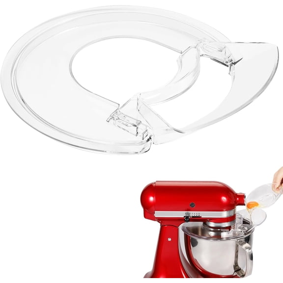 Pouring Shield for KitchenAid 4.5-5 Quart Tilt-Head Stand Mixer, Splash Guard with Removable Pouring Chute, Mixer Accessories and Attachments