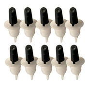 POURO Twist & Pour Resealable Bottle Pouring Spouts for Kitchen and Bar Black 10PK