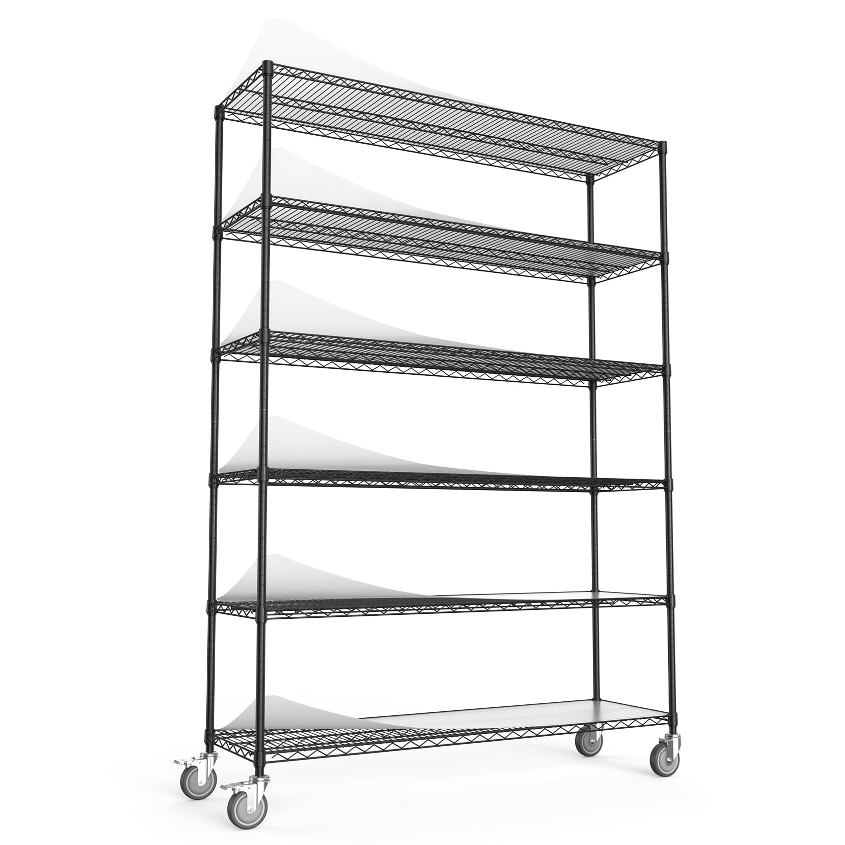 Pouseayar 6 Tier 6000lbs Capacity NSF Metal Shelf Wire Shelving Unit
