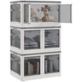 thumbnail image 1 of Pouseayar Collapsible Storage Bins 3 Pack 18 Gal Each- Plastic Stackable Storage, 1 of 9