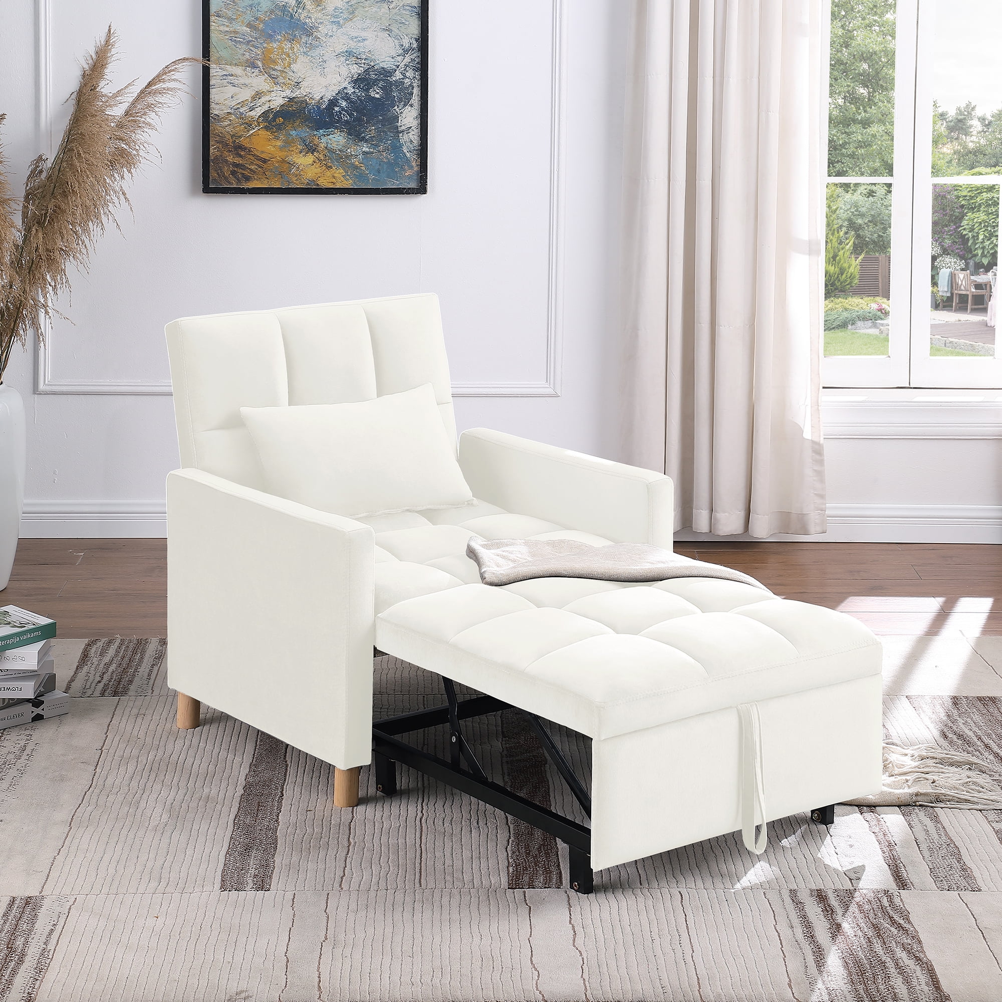Pouseayar Convertible Chair Bed, 3 in 1 Sleeper Chair Bed , Adjustable ...