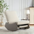 thumbnail image 1 of Pouseayar Rocking Chair Recliner with Adjustable Backrest&Footrest Upholstered Soft Resting for Living Room Bedroom, 1 of 18