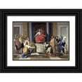 thumbnail image 1 of Poussin, Nicolas 14x11 Black Ornate Wood Framed with Double Matting Museum Art Print Titled - Judgement of Solomon, 1 of 4
