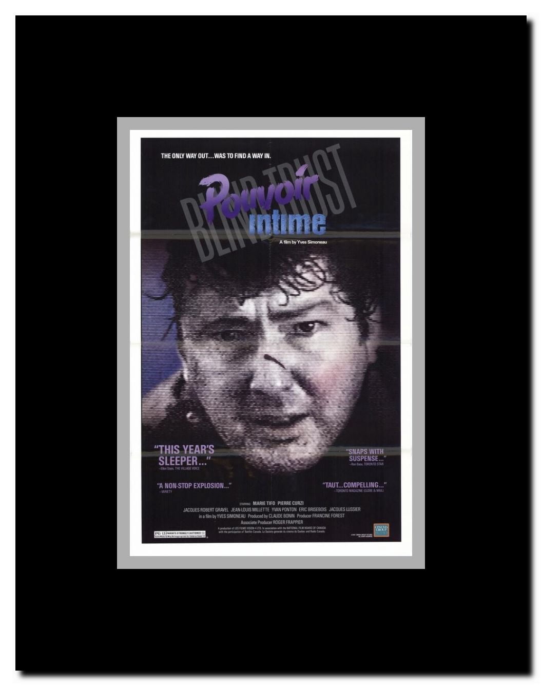 Pouvoir Intime Framed Movie Poster