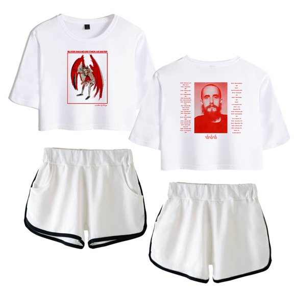 Pouya Merch 2024 Tour Crop Top T-shirt Women Girls Fashion Short Sleeve Graphic Suits