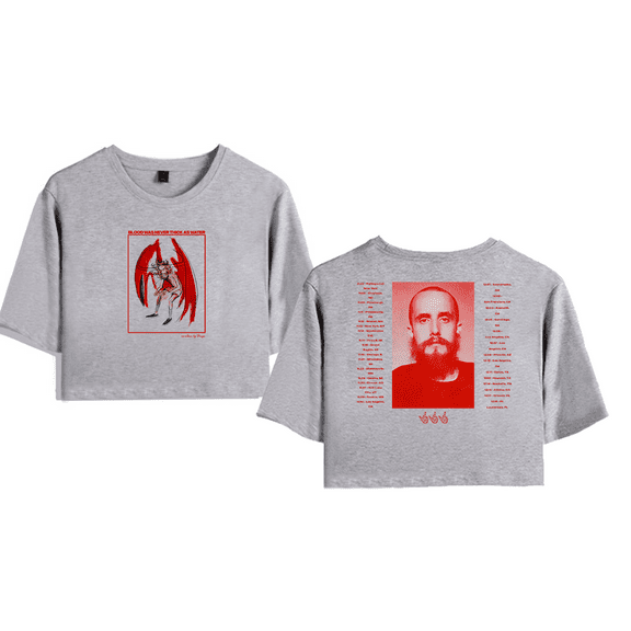 Pouya Merch 2024 Tour Crop Top T-shirt Women Girls Short Sleeve Streetwear Graphic Tees