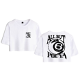 thumbnail image 1 of Pouya Merch All But Pouya Crop Top T-shirt Women Girls Fashion Short Sleeve Graphic Tees, 1 of 2