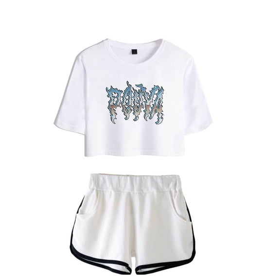 Pouya Merch Chrome Dome Crop Top T-shirt Women Girls Fashion Short Sleeve Graphic Suits
