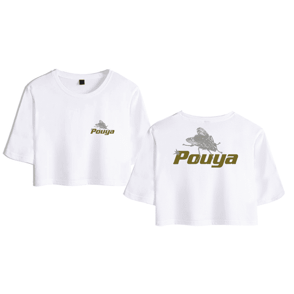 Pouya Merch Flys Crop Top T-shirt Women Girls Fashion Short Sleeve Streetwear Graphic Tees