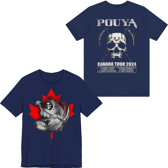 Pouya Merch Grim Reaper Tour T-shirt Men Women Shirt Short Sleeve Casual Streetwear Graphic Tee