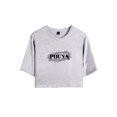 thumbnail image 1 of Pouya Merch Thorn Logo Crop Top T-shirt Women Girls Short Sleeve Streetwear Graphic Tees, 1 of 2