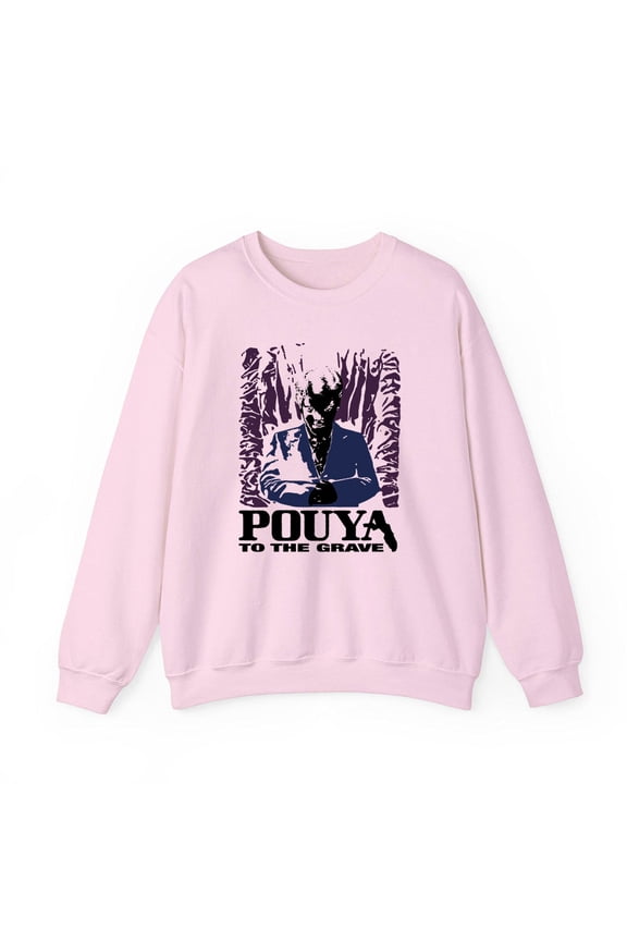 Pouya Merch To The Grave Crewneck Sweatshirt Men Women Long Sleeve Streetwear Graphic Tops