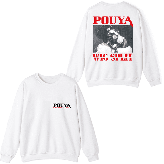 Pouya Merch Tour Crewneck Sweatshirt Men Women Long Sleeve Streetwear Graphic Tops